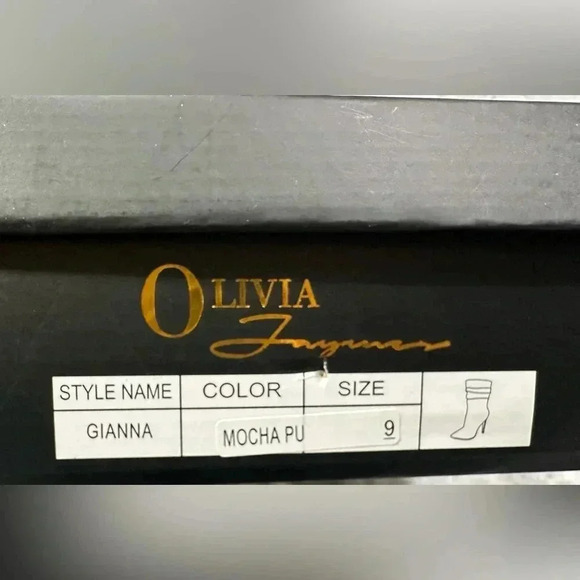 Olivia Ferguson Tan Slouchy Heeled Zipper Ankle Boots - Picture 11 of 15